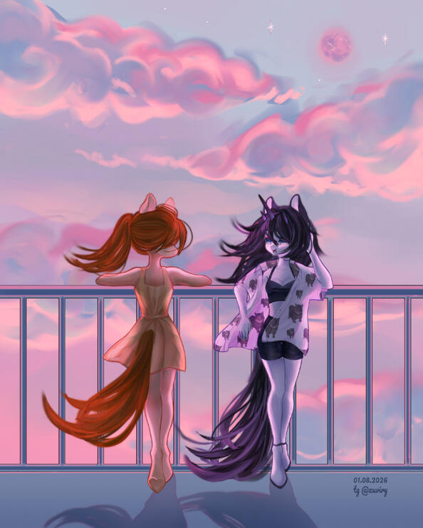 Art of my OC with a background