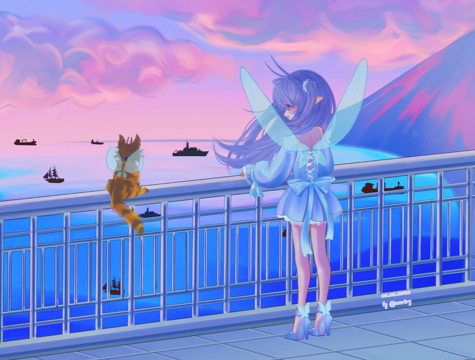 Art of oc with a background